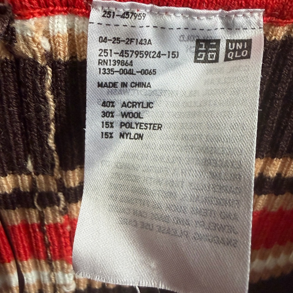 Marni x Uniqlo Semi Flare Merino Blend Striped Leggings - Picture 5 of 5